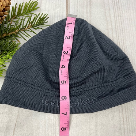 Icebreaker Mogul Beanie Knit Merino Wool Cap Winter Hat Steel Grey OS - Picture 8 of 9